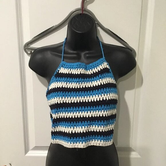 Bp Crochet Striped Halter Top - Picture 3 of 4
